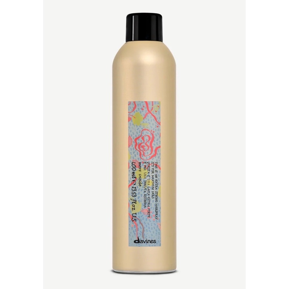 Davines Extra Strong Hairspray Maximum Hold 400ml 13.53 fl oz Humidity Resistant